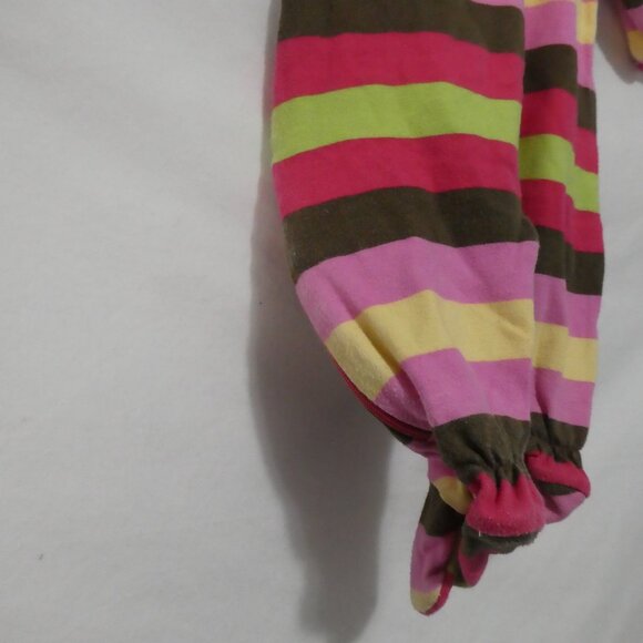 PEKKLE | 3 months | Striped Footed Sleeper | Full Zip-Up Side | Hearts and Stars - Picture 14 of 16